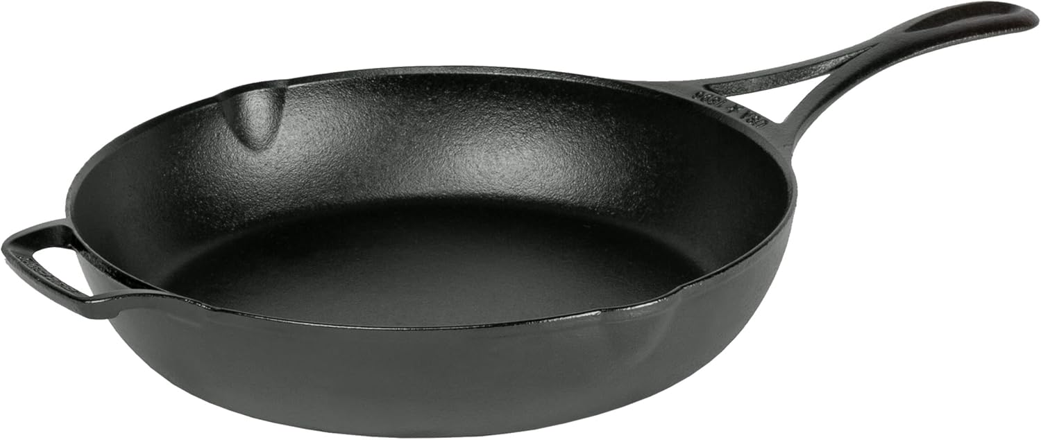 Lodge Blacklock cast iron skillet with smoother cooking surface for better egg release
